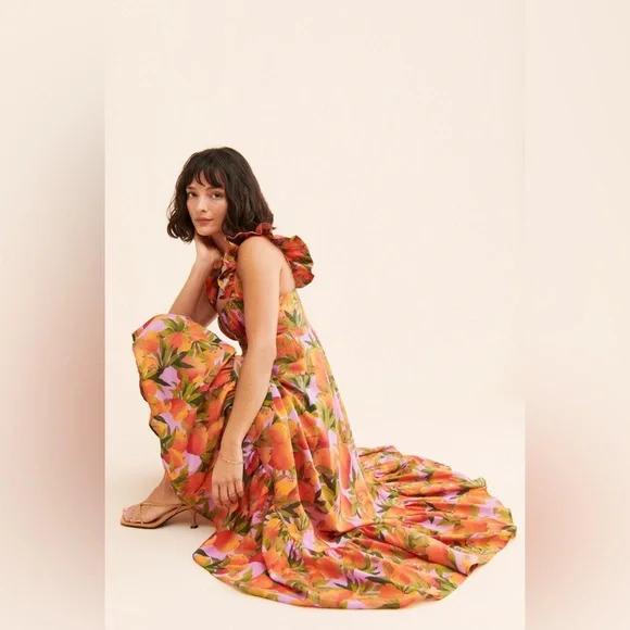 Farm Rio Mango Macaws Maxi Dress